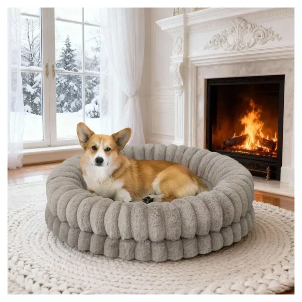 Round Orthopedic Calming Dog Bed